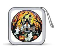 Jubonexis Haunted Gothic Castle Ghost CD Case DVD Storage Case Portable for Car Home Travel
