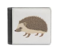 Jubonexis Hedgehog Nursery Art Soft PU Leather Bifold Wallet, Coin Purse Credit Pass Case, Durable Card-Holder Slim Billfold for Men Woman Money Storage