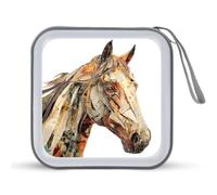 Jubonexis Horse CD Case DVD Storage Case Portable for Car Home Travel