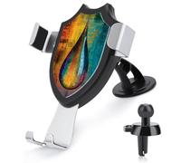 Jubonexis Huge Rainbow-colored Tear Sliding Down Car Phone Holder Mount Triangle Clip Base Air Vent Cell Phone Car Mount Automotive Accessories for 4-6 Inches Cell Smartphones