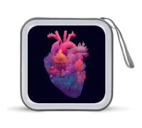 Jubonexis Human Heart with A Magical Forest CD Case DVD Storage Case Portable for Car Home Travel