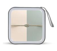 Jubonexis Knot in Neutral Colors CD Case DVD Storage Case Portable for Car Home Travel
