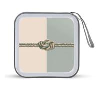 Jubonexis Knot in Neutral Colors Simple CD Case DVD Storage Case Portable for Car Home Travel