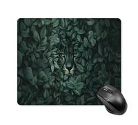 Jubonexis Leopard Eyes behind Frosted-glass Veil Mouse Pad, Small Office Computer Mouse Pads for Desk Laptop with Non-Slip Rubber Base Mouse Mat, Gaming Mouse Pads