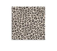 Jubonexis Leopard Pattern Beige And Black Canvas Wall Art Poster Painting Aesthetic Picture for Living Room Farmhouse Decor Unframed 16x16inch(40x40cm)