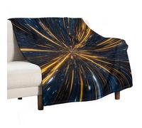 Jubonexis Light Speed Black Golden Yellow Anti Pilling Throw Blankets Cozy Durable Blanket for Bedroom Living Rooms Couch Sofa Bed 50"x60"