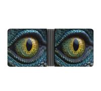 Jubonexis Lizard Eye Soft PU Leather Bifold Wallet, Coin Purse Credit Pass Case, Durable Card-Holder Slim Billfold for Men Woman Money Storage
