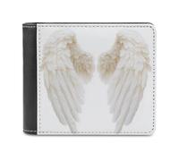 Jubonexis Long Angel Wings Soft PU Leather Bifold Wallet, Coin Purse Credit Pass Case, Durable Card-Holder Slim Billfold for Men Woman Money Storage