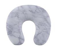 Jubonexis Luxury Marble Texture Gray Print Foam Travel Pillow for Head Rest, U Shaped Neck Pillow for Airplane
