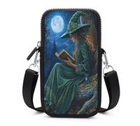 Jubonexis Magical Witch of The Forest Reading Crossbody Mobile Phone Bag Smartphone Bag With Adjustable Strap