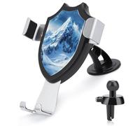 Jubonexis Majestic Snow-capped Peak White Snow Car Phone Holder Mount Triangle Clip Base Air Vent Cell Phone Car Mount Automotive Accessories for 4-6 Inches Cell Smartphones