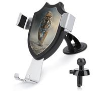 Jubonexis Majestic Tiger Walking Car Phone Holder Mount Triangle Clip Base Air Vent Cell Phone Car Mount Automotive Accessories for 4-6 Inches Cell Smartphones