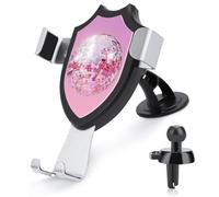 Jubonexis Maximalist Art Preppy Disco Ball on Pink Car Phone Holder Mount Triangle Clip Base Air Vent Cell Phone Car Mount Automotive Accessories for 4-6 Inches Cell Smartphones