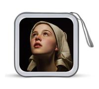 Jubonexis Medieval Woman Looking Up Renaissance CD Case DVD Storage Case Portable for Car Home Travel