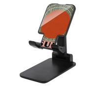 Jubonexis Minimal Graphic Large Warm Orange Sun Cell Phone Stand Foldable Adjustable Phone Stand for Desk