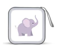 Jubonexis Minimalist Cute Elephant CD Case DVD Storage Case Portable for Car Home Travel
