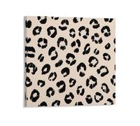 Jubonexis Minimalist Leopard Print Canvas Wall Art Poster Painting Aesthetic Picture for Living Room Farmhouse Decor 16x16inch(40x40cm)