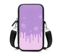 Jubonexis Minimalist Pastel Melting Snowflakes Crossbody Mobile Phone Bag Smartphone Bag With Adjustable Strap black