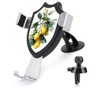 Jubonexis Minimalist Watercolor Lemon Tree Car Phone Holder Mount Triangle Clip Base Air Vent Cell Phone Car Mount Automotive Accessories for 4-6 Inches Cell Smartphones