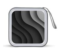 Jubonexis Minimalistic Organic Grey Scale CD Case DVD Storage Case Portable for Car Home Travel