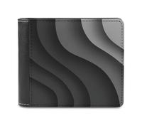 Jubonexis Minimalistic Organic Grey Scale Soft PU Leather Bifold Wallet, Coin Purse Credit Pass Case, Durable Card-Holder Slim Billfold for Men Woman Money Storage