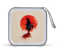 Jubonexis Minimalistic Samurai CD Case DVD Storage Case Portable for Car Home Travel