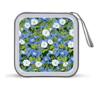 Jubonexis Morning Glory Pattern CD Case DVD Storage Case Portable for Car Home Travel