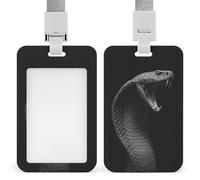 Jubonexis Mouth Open Snake ID Badge Holder Retractable Clip Card Holder Card Protector Name Badge Name Tag for Work Office Doctor Nurse