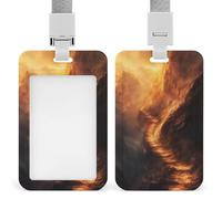 Jubonexis Narrow Mountain Path ID Badge Holder Retractable Clip Card Holder Card Protector Name Badge Name Tag for Work Office Doctor Nurse