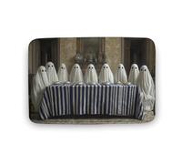 Jubonexis Nine Ghosts at The Long Rectangular Table Bathroom Door Rug Mat, Extra Soft Coral Velvet Floor Mat, Rapid Water Absorption Non Slip Comfortable Bath Rugs Mats 19.7"x31.5"