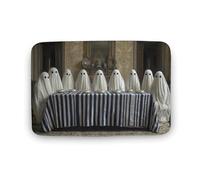 Jubonexis Nine Ghosts at The Long Rectangular Table Bathroom Door Rug Mat, Extra Soft Coral Velvet Floor Mat, Rapid Water Absorption Non Slip Comfortable Bath Rugs Mats 15.7"x23.6"