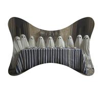Jubonexis Nine Ghosts at The Long Rectangular Table Car Neck Pillows Set of 2, Travel Neck Pillows Head Rest Automobile Bone Pillow for Car Seat