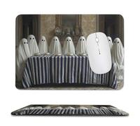 Jubonexis Nine Ghosts at The Long Rectangular Table Mouse Pad, Small Office Computer Mouse Pads for Desk Laptop with Non-Slip Rubber Base Mouse Mat, Gaming Mouse Pads
