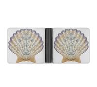 Jubonexis Nouveau Clam Shell Soft PU Leather Bifold Wallet, Coin Purse Credit Pass Case, Durable Card-Holder Slim Billfold for Men Woman Money Storage
