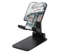 Jubonexis Old Bookshop Christmas Decorated Vintage Cell Phone Stand Foldable Adjustable Phone Stand for Desk
