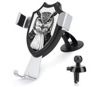 Jubonexis Owl As A Judge Car Phone Holder Mount Triangle Clip Base Air Vent Cell Phone Car Mount Automotive Accessories for 4-6 Inches Cell Smartphones