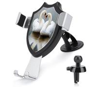 Jubonexis Pair of Swans Car Phone Holder Mount Triangle Clip Base Air Vent Cell Phone Car Mount Automotive Accessories for 4-6 Inches Cell Smartphones