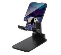 Jubonexis Panda Walking Pink Daisies Field Cell Phone Stand Foldable Adjustable Phone Stand for Desk