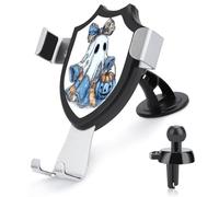 Jubonexis Patchwork-style Halloween Ghost Car Phone Holder Mount Triangle Clip Base Air Vent Cell Phone Car Mount Automotive Accessories for 4-6 Inches Cell Smartphones