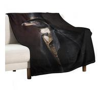 Jubonexis Penguin in Victorian Suit Dark Fantasy Anti Pilling Throw Blankets Cozy Durable Blanket for Bedroom Living Rooms Couch Sofa Bed 50"x60"