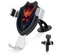 Jubonexis Phoenix Rising from Fire Car Phone Holder Mount Triangle Clip Base Air Vent Cell Phone Car Mount Automotive Accessories for 4-6 Inches Cell Smartphones
