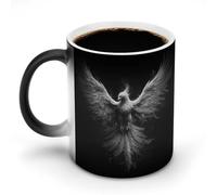 Jubonexis Phoenix Rising from The Ashes Black and White Color Changing Mugs Heat Changing Ceramic Coffee Mug Novelty Funny Tea Water Cup 11OZ