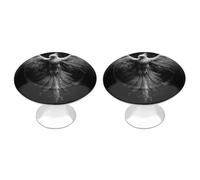 Jubonexis Phoenix Rising from The Ashes Black and White Round Drawer Cabinet Knobs Handles with Screws,2 Pcs, Drawer Dresser Knob Pulls Decor for Wardrobe Cupboard Home Office Kitchen