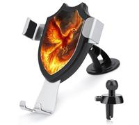 Jubonexis Phoenix Rising Mythical Bird Car Phone Holder Mount Triangle Clip Base Air Vent Cell Phone Car Mount Automotive Accessories for 4-6 Inches Cell Smartphones