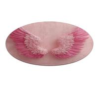 Jubonexis Pink Angel Wings on Pastel Valentine's Day Large Round Carpet Area Rug Mat Modern Non Slip Circular Rugs 36inch(90cm)