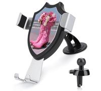 Jubonexis Pink Cowboy Boots with Flowers on The Beach Car Phone Holder Mount Triangle Clip Base Air Vent Cell Phone Car Mount Automotive Accessories for 4-6 Inches Cell Smartphones