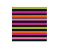 Jubonexis Pink Orange Black Green Stripes Canvas Wall Art Poster Painting Aesthetic Picture for Living Room Farmhouse Decor Unframed 16x16inch(40x40cm)