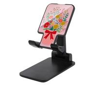Jubonexis Pink Vase Christmas Floral Bouquet Cell Phone Stand Foldable Adjustable Phone Stand for Desk