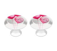 Jubonexis Pink Watercolor Love Balloons Round Drawer Cabinet Knobs Handles with Screws,2 Pcs, Drawer Dresser Knob Pulls Decor for Wardrobe Cupboard Home Office Kitchen
