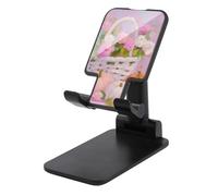 Jubonexis Pink White Roses Pumpkins And Basket Cell Phone Stand Foldable Adjustable Phone Stand for Desk